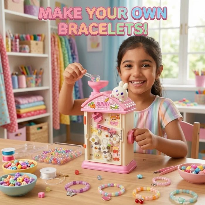 DIY Beading Machine Toy for Kids – Bracelet Making Kit with Colorful Beads