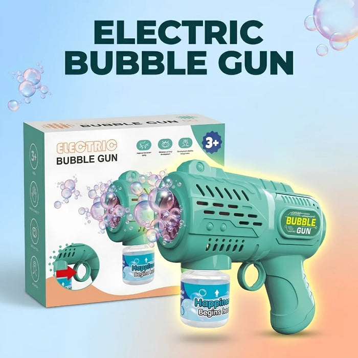 Electric Bubble Gun for Kids – Automatic Bubble Blaster with Lights