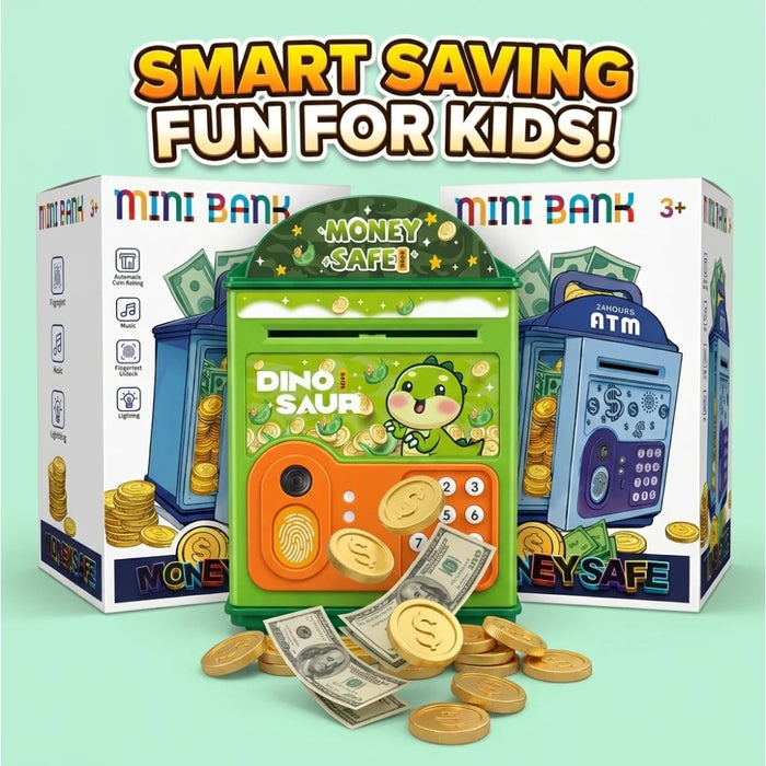 Electronic ATM Piggy Bank with Fingerprint for Kids – Money Saving Box