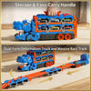 2-in-1 Foldable Dinosaur Truck with 6 Cars & Racing Track